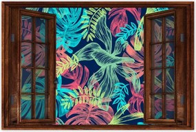 Monstera poszter 120x80 Levelek színben