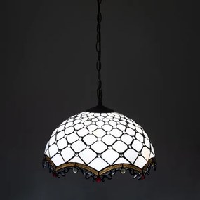 BRILAGI - Tiffany vitrázs csillár láncon IVORY 1xE27/60W/230V Ø 40 cm