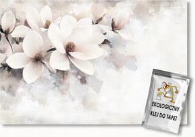 Fotótapéta Flizelina Természet Virágok Bokor Magnólia Bézs Boho 300x210 ragasztó