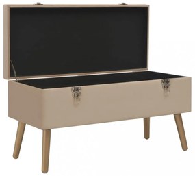bézs bársonypad tárolórekesszel 80 cm