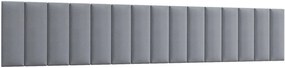 Kárpitozott fali panel QUADRATTA 20x60 cm - több színben Termék színe: Világosszürke