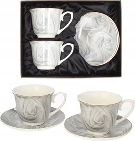 Csésze szett 2+2 Livello virágos csésze díszített porcelán csésze