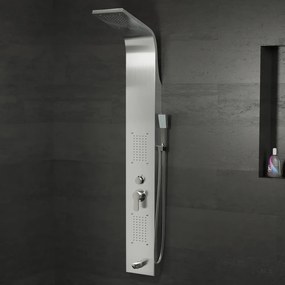 Merin Silver zuhanypanel, rozsdamentes acél