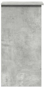 betonszürke forgácslap íróasztal polcokkal 84x40x78 cm