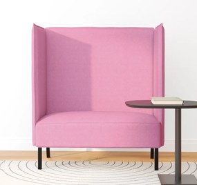 magas háttámlás kanapé Rózsaszín 109x56x121 cm Szövet