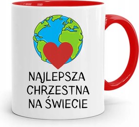 Keresztelő Bögre Piros Ajándék fényképes nyomtatással