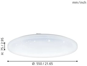 Eglo 98448 - LED Mennyezeti lámpa FRANIA LED/49,5W/230V