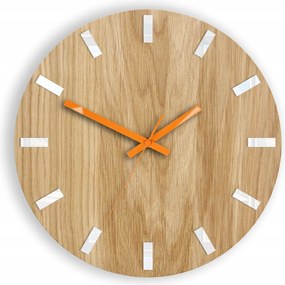 Falióra Modern Fa Csendes mechanizmussal Kerek Robusztus
