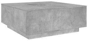 betonszürke szerelt fa dohányzóasztal 100x100x40 cm