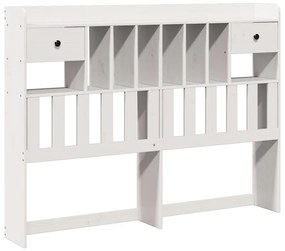 fehér tömör fenyőfa fejtámla tárolóval 160 cm