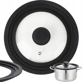 UniverzĂĄlis ĂŒvegfedĆ szilikon peremmel, 3 az 1-ben, 18/20/22 cm