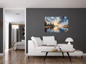 Kép - Napfestmény a víz felett (90x60 cm)