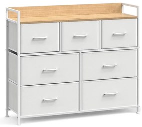 KIRA fiókos komód fehér/barna színben