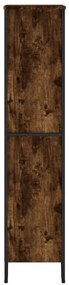 füstös tölgy színű szerelt fa könyvszekrény 80 x 31 x 137,5 cm