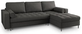 Santo sötétszürke kinyitható sarokkanapé, jobb oldali - Milo Casa