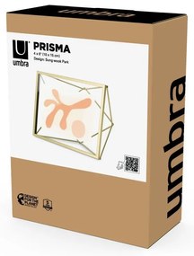 Aranyszínű fém álló-fali képkeret 15x20 cm Prisma – Umbra