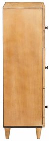 Magasfiú polcokkal Világosbarna 40 x 33 x 110 cm tömör mangófa