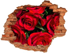 Fali matrica lyuk a falban Vörös rózsák nd-c-76865971