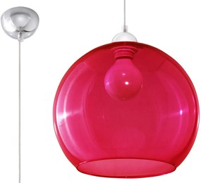 Sollux Lighting Ball függőlámpa 1x60 W piros SL.0253