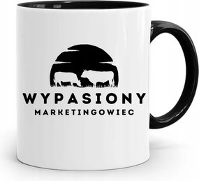 Marketingeseknek Marketing Bögre Fekete Ajándék fényképes nyomtatással