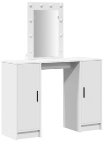 LED lámpás öltöztető asztal Fehér 102x33x135 cm