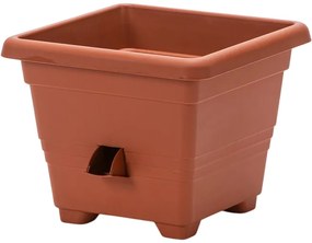 Plastia Bergamot önöntöző virágtartó 25 x 25 cm világosbarna, 25 x 25 cm