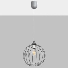 Csillár zsinóron MERCURE 1xE27/15W/230V szürke