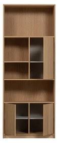 Natúr színű moduláris könyvespolc tölgyfa dekorral 77x199 cm Modulair – vtwonen