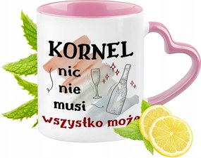 Kornél Bögre Rózsaszín Szív Alakú Füllel Kávé Ajándék