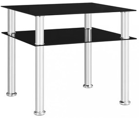 Fekete edzett üveg kisasztal 45 x 50 x 45 cm