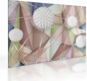 Kép - 3D absztrakció pasztell színekben (üvegen) (70x50 cm)