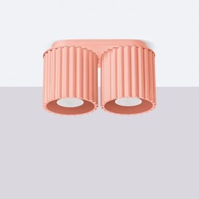 Sollux SL.1825 - AURA spotlámpa 2xGU10/10W/230V rózsaszín