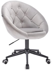 HR8516K Acél modern velúr szék fekete lábbal