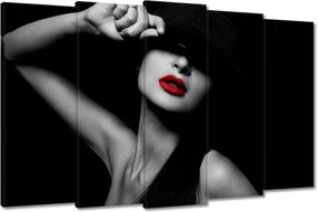 Vászonkép 150x95 Vörös ajkak Rúzs
