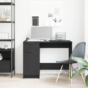 Fekete Tölgy Íróasztal - 100x50x75 cm - Mérnöki Fából Készült