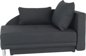 Kinyitható kanapé, szürke-fekete szövet, jobbos, LAUREL