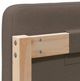 Kárpitozott fejtámla Barna és taupe 180 cm Tömör fenyőfa