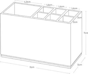 Fekete műanyag fogkefetartó állvány Mist – YAMAZAKI