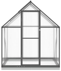 antracitszürke alumínium melegház alapvázzal 169 x 114 x 202 cm
