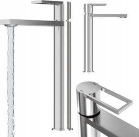 Mosdó Csaptelep Ezüst Magas Fürdőszoba Sárgaréz Króm Csaptelep