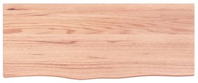 világosbarna kezelt tömör tölgyfa asztallap 100x40x(2-6) cm