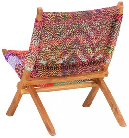 vidaXL többszínű összecsukható Chindi szövet szék