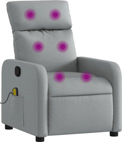 vidaXL világosszürke szövet masszázsfotel