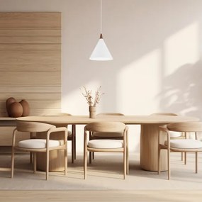 Argon 8631 - Csillár zsinóron KEGEL 1xE27/15W/230V fehér