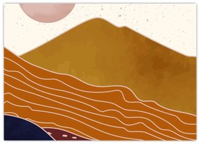 Üveg kép - Spacefrog design hegy N⁰1 (70x50 cm)