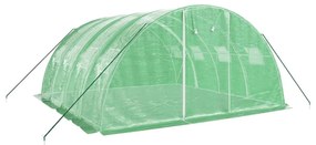 zöld acélvázas melegház 16 m² 4 x 4 x 2 m
