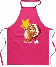 Konyhai kötény Karácsonyi nyomtatás Cica Karácsony Mikulás Ajándék