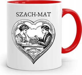 Sakkozóknak Piros Bögre Születésnapi Ajándék fényképes nyomtatással