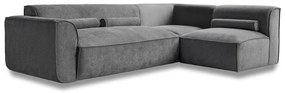 Szürke sarokkanapé (jobb oldali) Flex Felix – Miuform