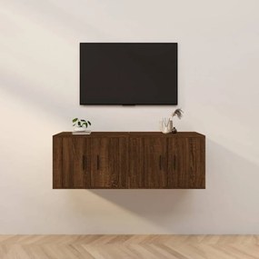 2 db barna tölgyszínű fali TV-szekrény 57x34,5x40 cm